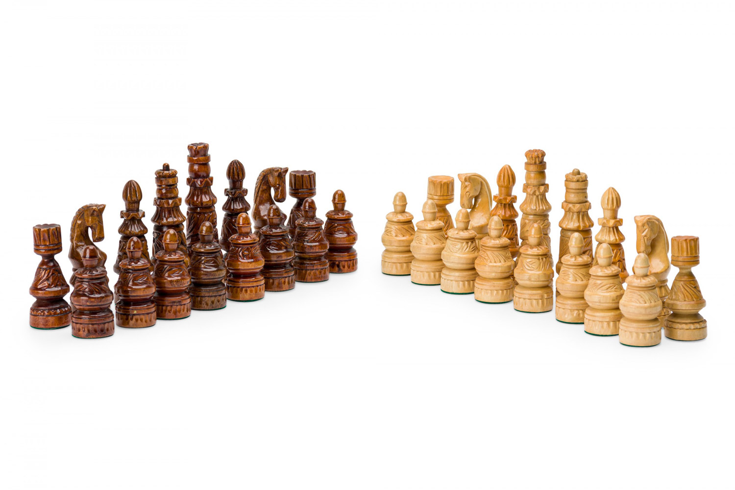 Italian neoclassic wooden chess set