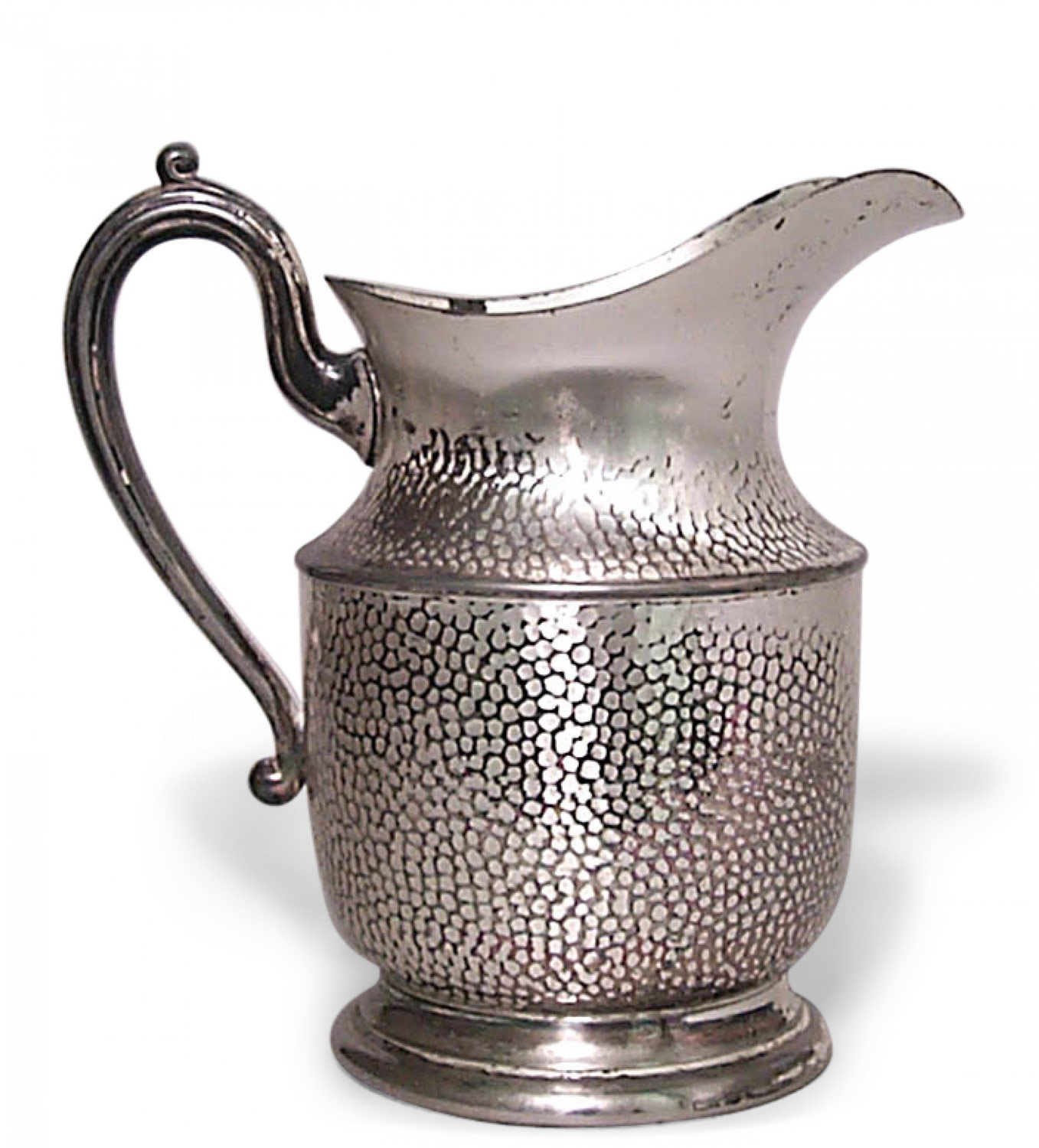 American victorian Style hammered silver plate pitcher