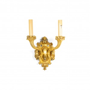 French victorian style bronze dore wall sconce