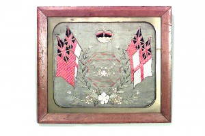English country style framed flag embroidery 1