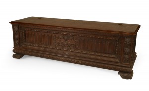 English renaissance walnut trunk 1