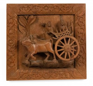 Chinese carved wall plaque 1