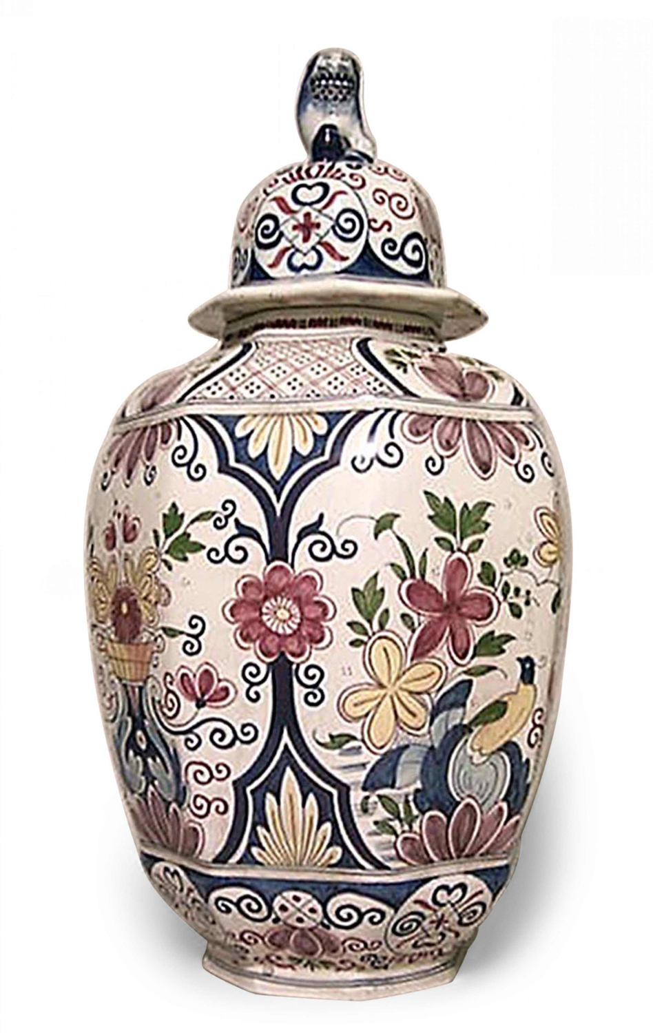 Danish copenhagen porcelain vase with lid 1