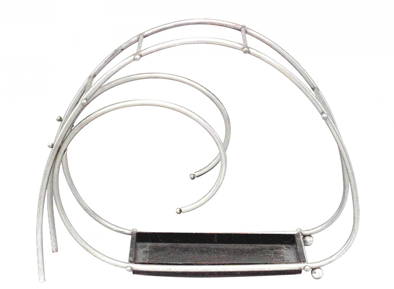 Art modern chrome scroll umbrella stand