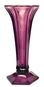 Art deco amethyst glass vase