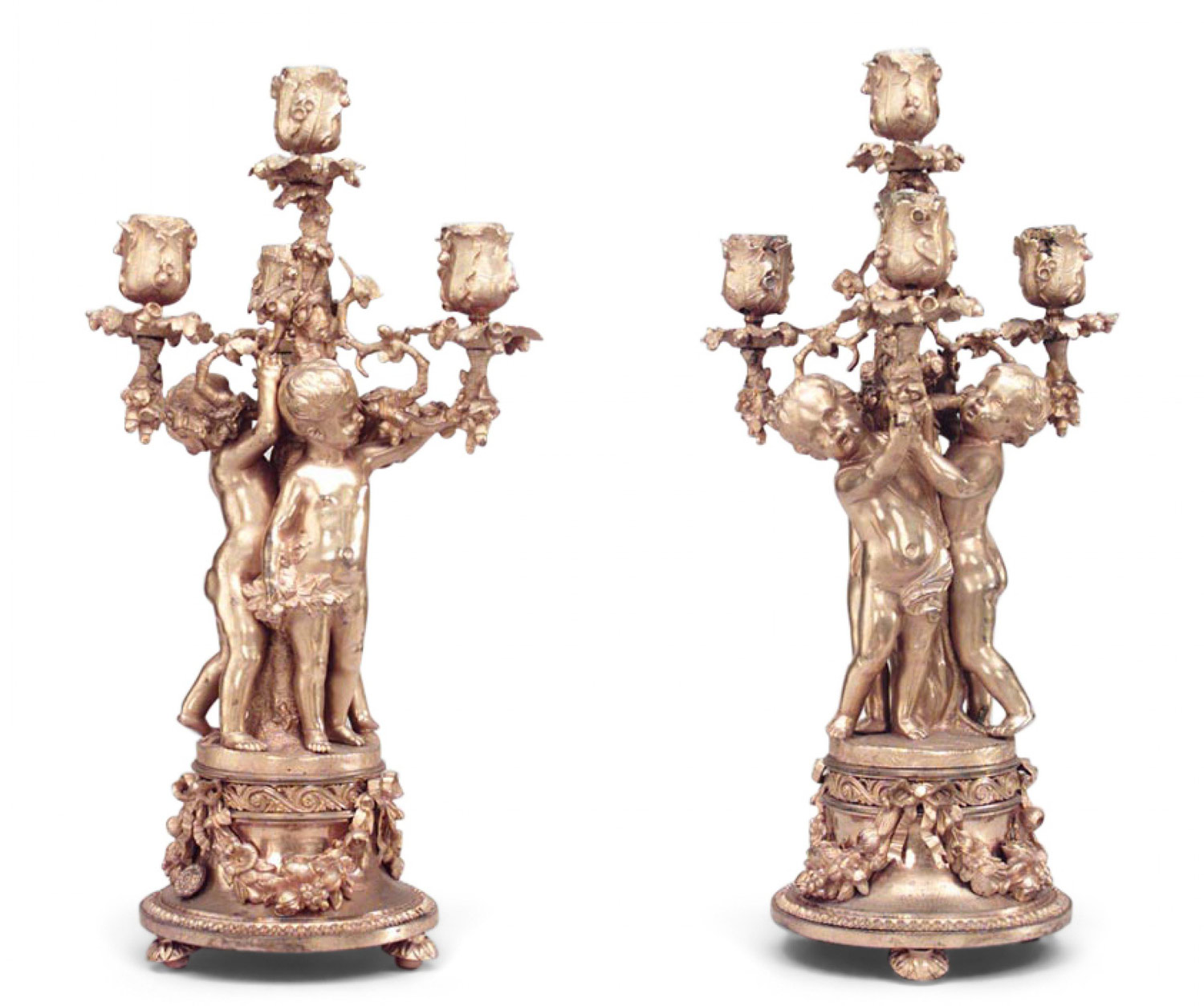French louis xv style bronze dore candelabras 1