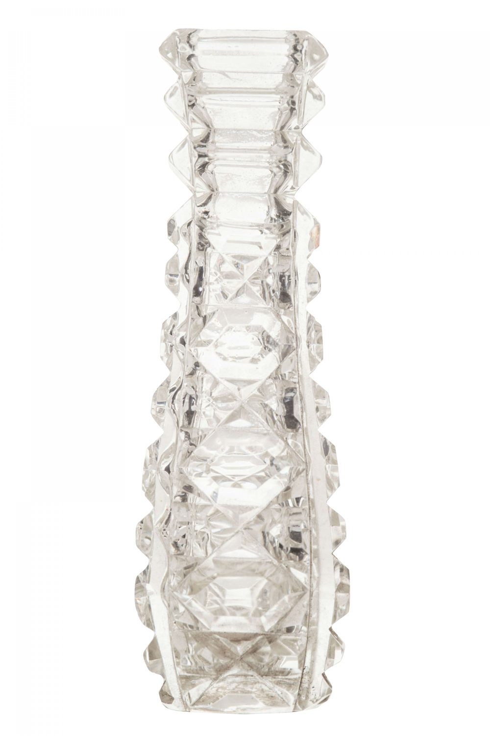 Continental cut crystal bud vases