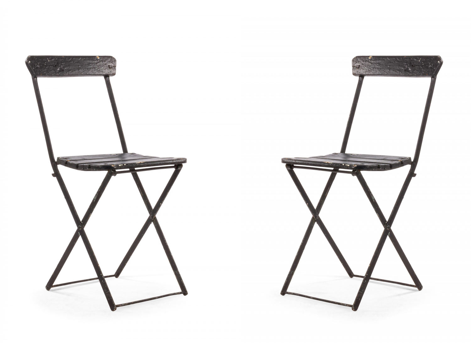 Outdoor iron folding bistro chair 1