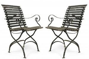Outdoor iron folding chairs 1