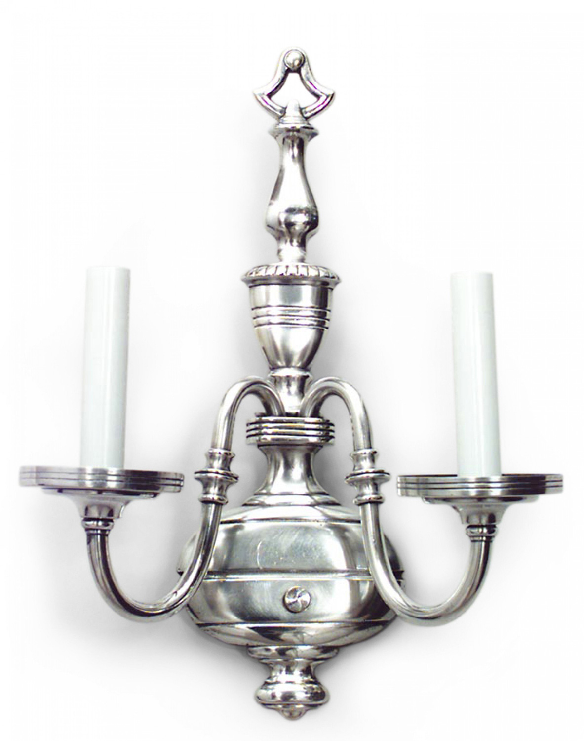 English georgian style silver plate wall sconces 4