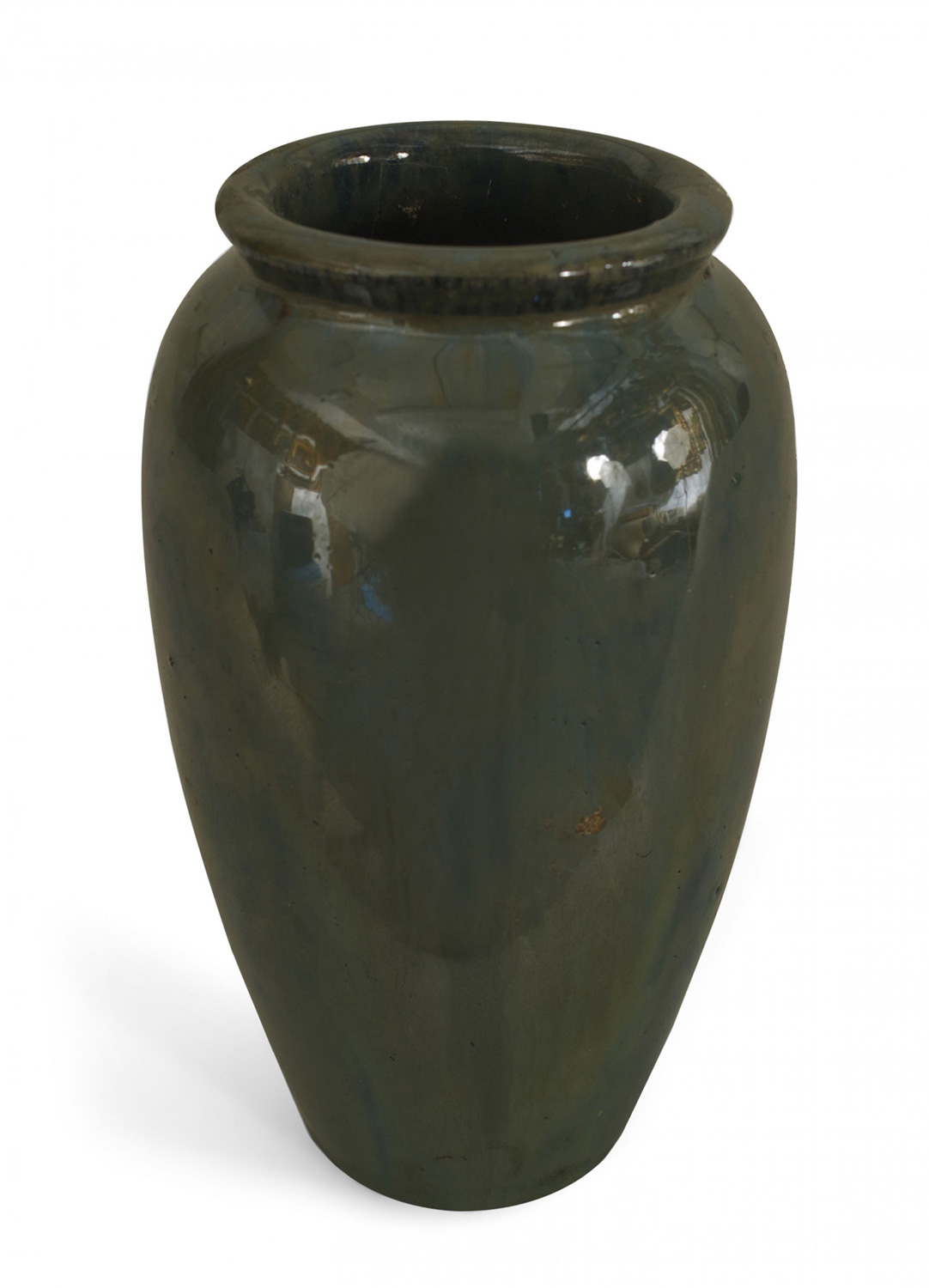 American mission green ceramic vase