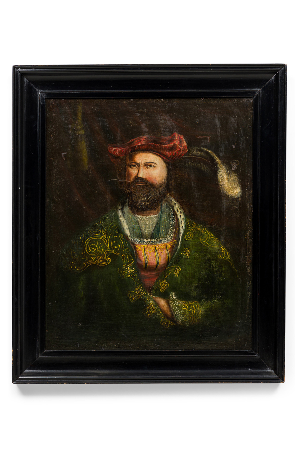 English ebonized henry viii portrait