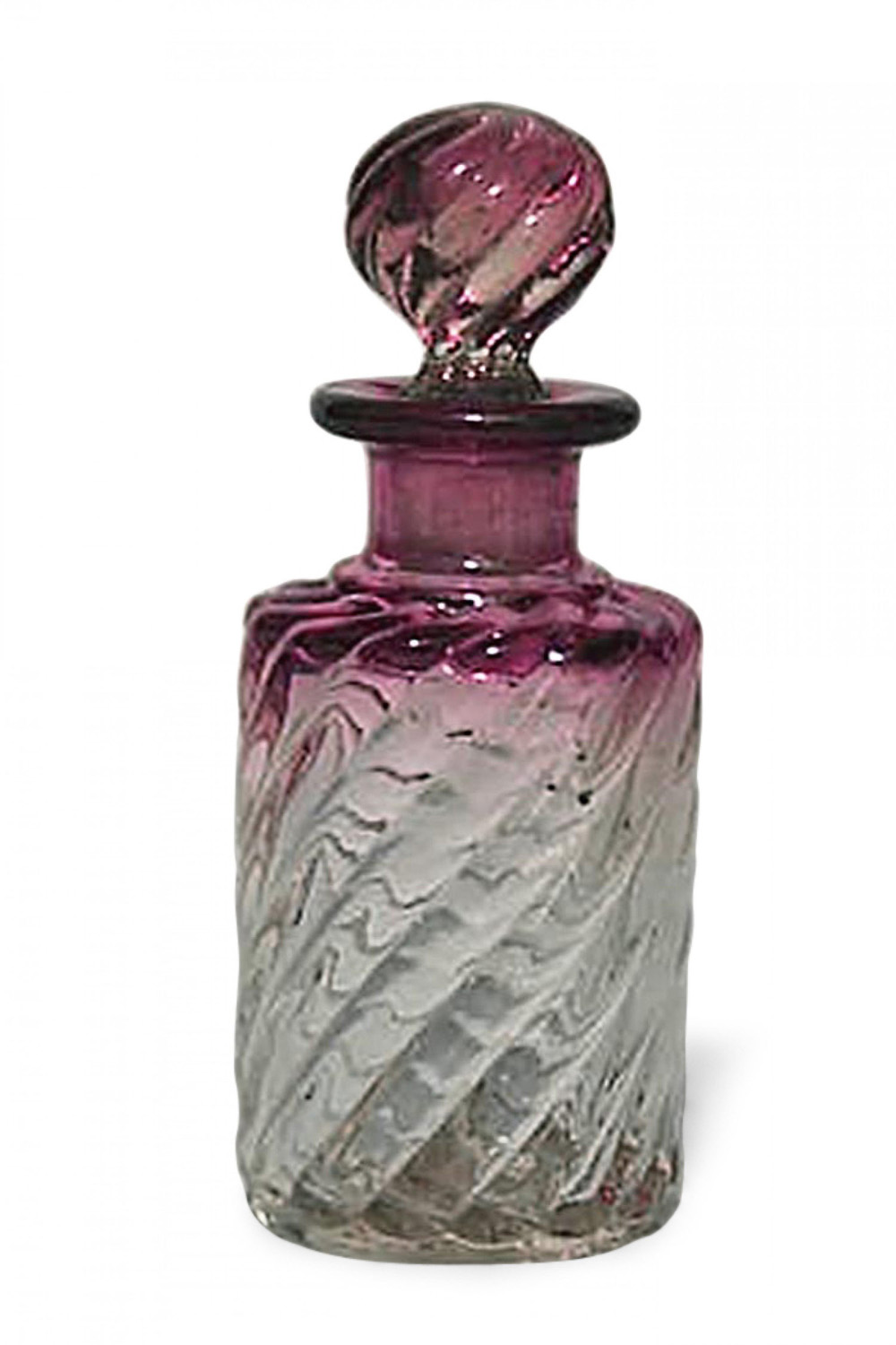 French victorian cranberry baccarat crystal perfume bottle 5