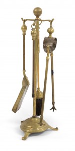 Set of 3 american country brass fire tools