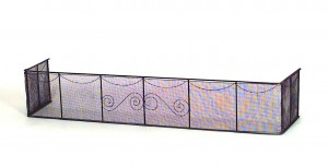 Victorian wrought iron fire fender