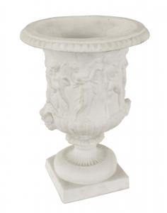 Italian neoclassic style white porcelain urns
