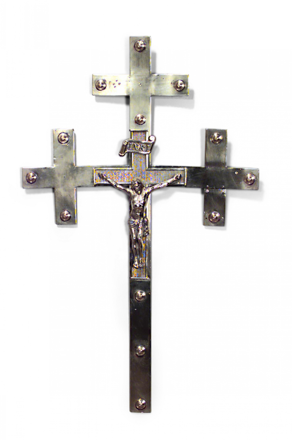 Eastern european brass wall crucifix 1