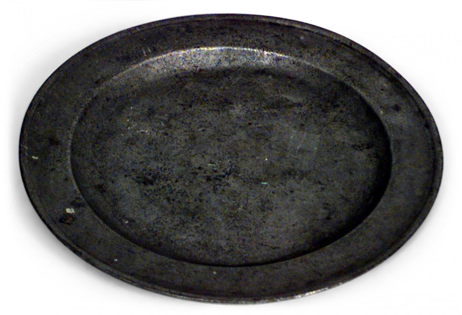 English renaissance style round pewter platter