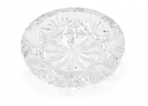 American Victorian Cut Crystal Ashtray