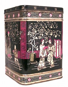 English chinoiserie tole tea canister 4