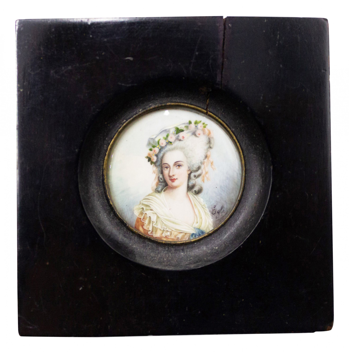 Paintings art portrait french victorian watercolor 013731a