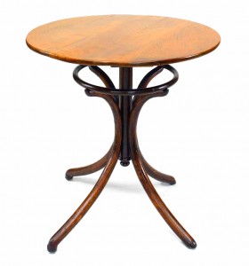 Bentwood walnut cafe table 1
