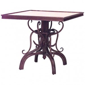 Bentwood walnut scroll game table 1