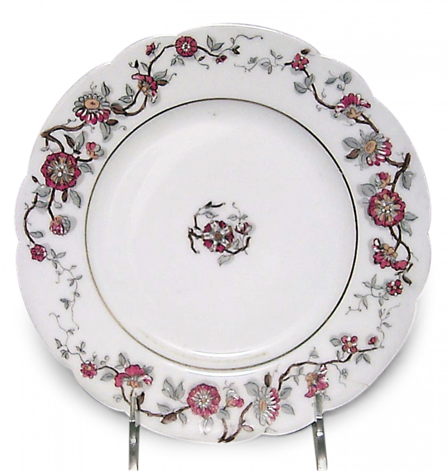 French victorian haviland floral porcelain plates