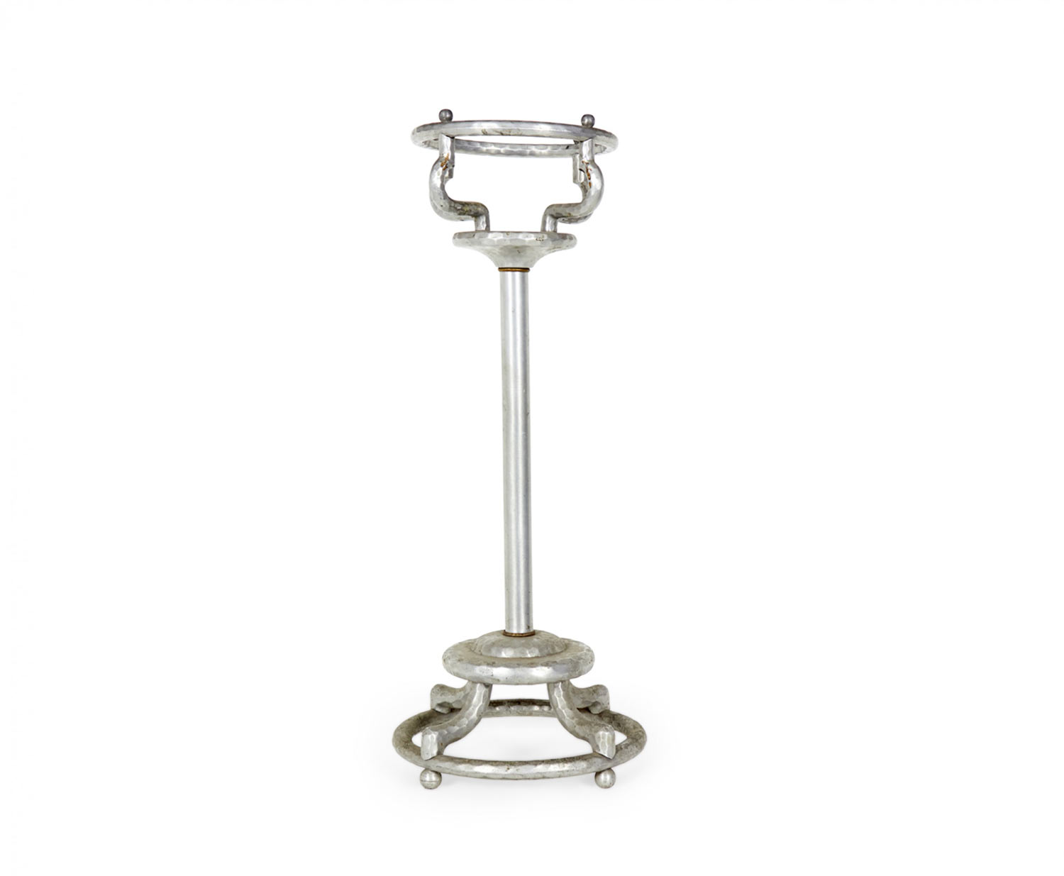 Art moderne aluminum ice bucket stand