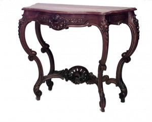 French louis xv Style walnut and gilt console table