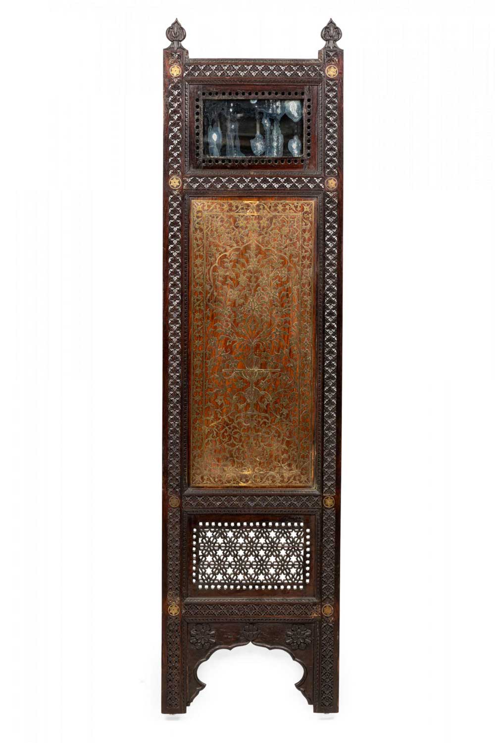 Moorish carved teak wall panel
