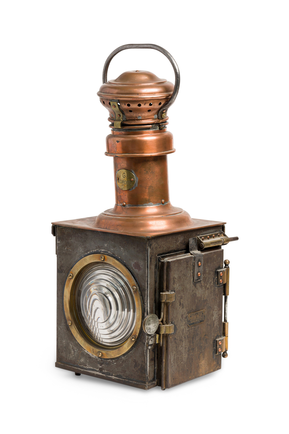 French victorian copper railroad lantern