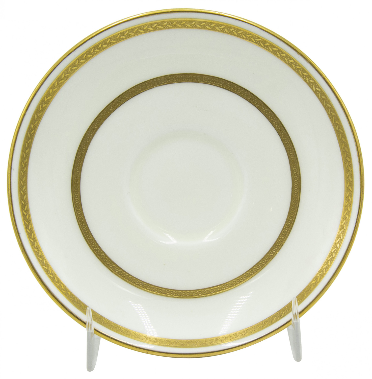 Pair of english victorian minton porcelain teacups and saucers