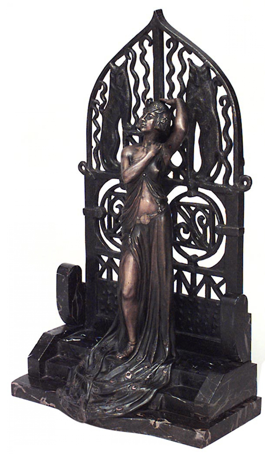 Art deco bronze dancing lady