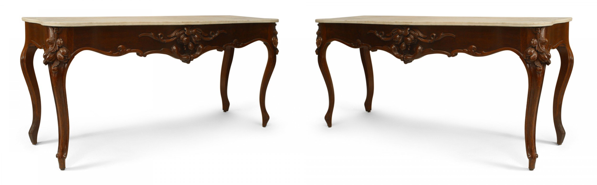 American victorian mahogany marble console table 1