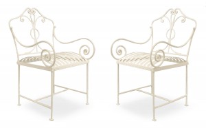 American victorian iron arm chairs 1