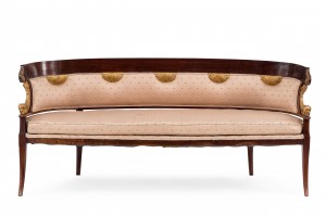 English regency mahogany settee 1