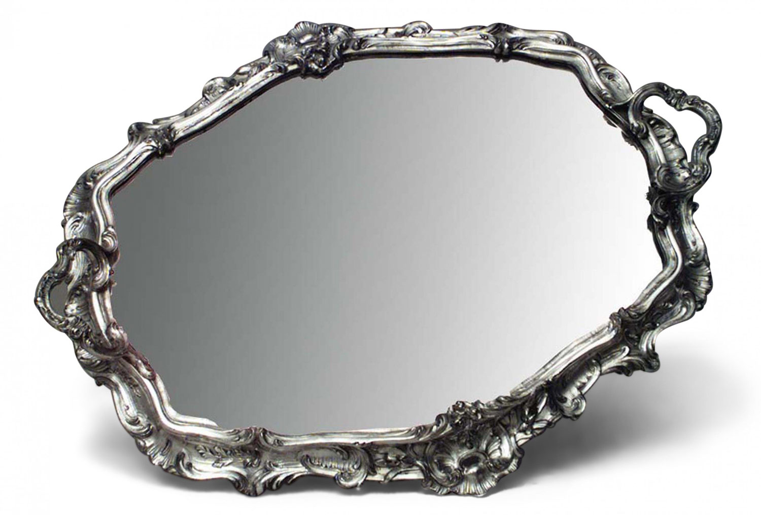 French victorian silver plate tray 1