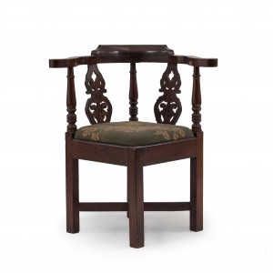 Georgian oak corner arm chair