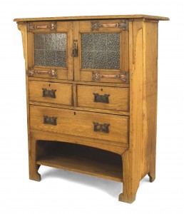 English arts and crafts oak cupboard