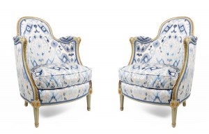 French louis xv bergere arm chairs