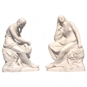 Victorian white parian female figures 1
