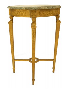 French louis xvi bronze dore end tables