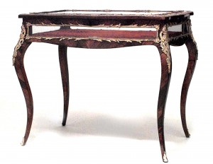 French louis xv mahogany vitrine table