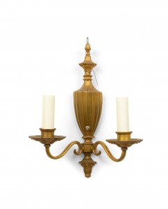 English georgian style brass wall sconces 2