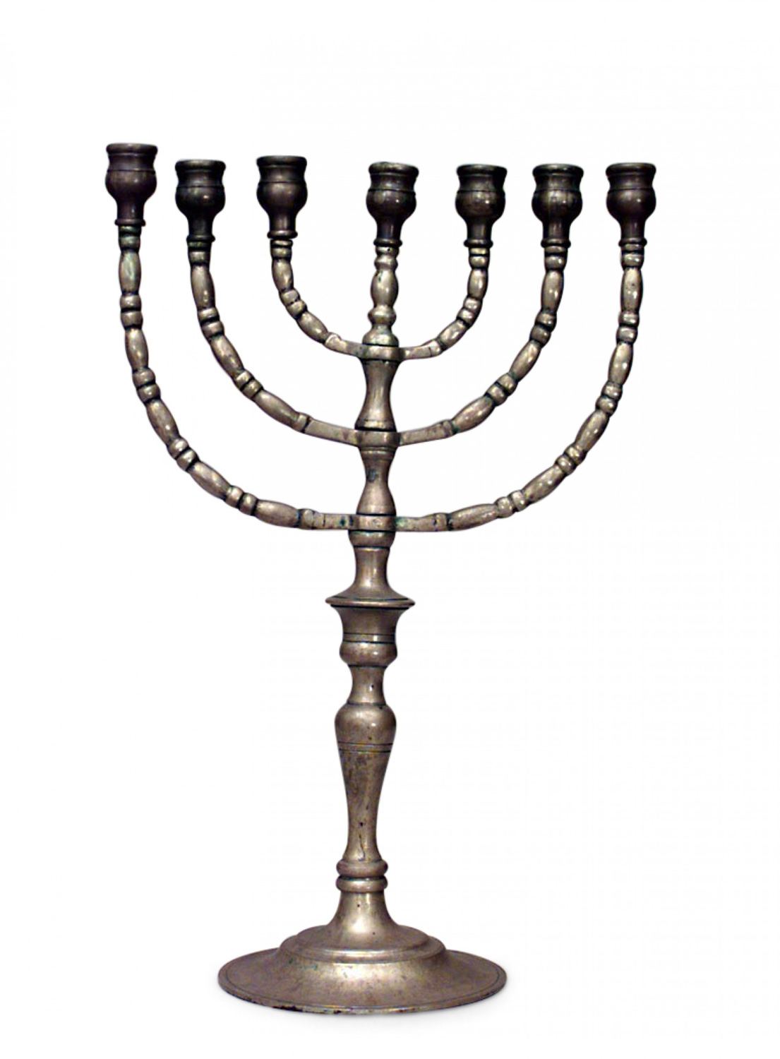 Italian renaissance style brass menorah