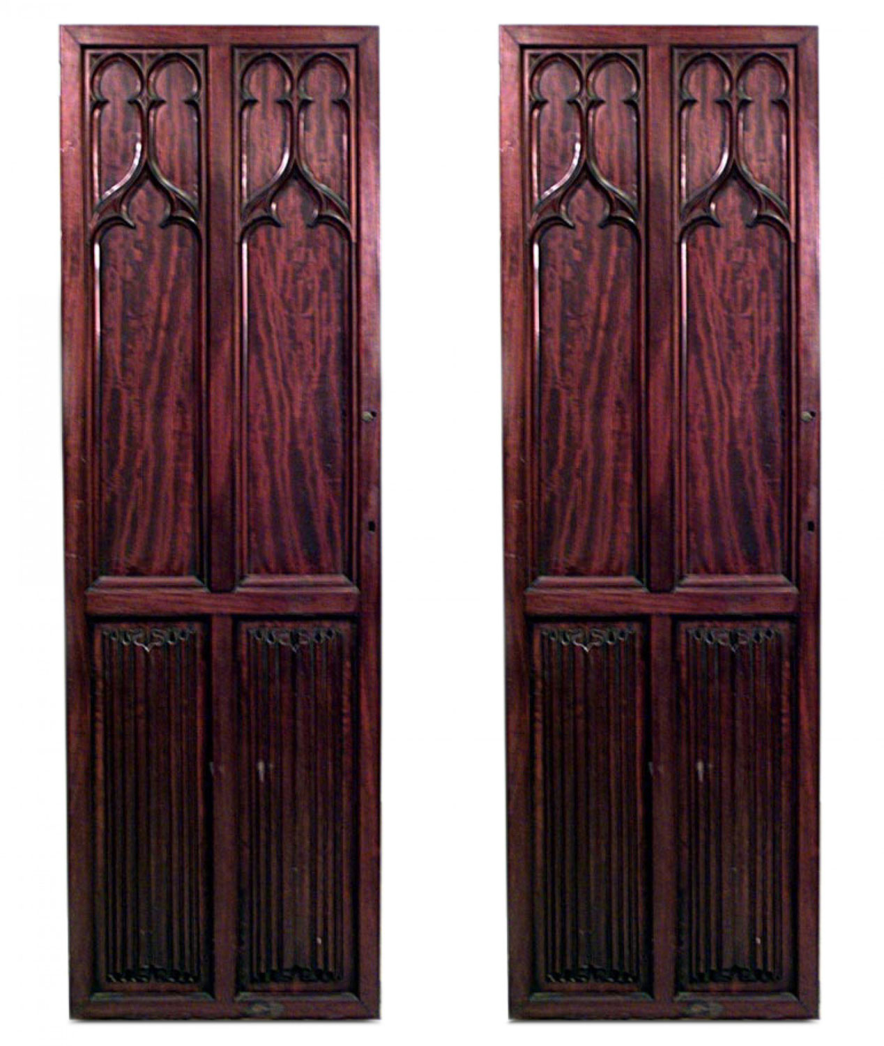 English gothic revival mahogany doors 1