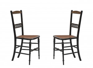 English victorian lacquered side chairs 2