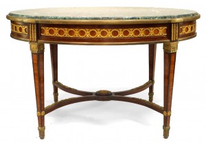 French louis xvi marble top center table 5