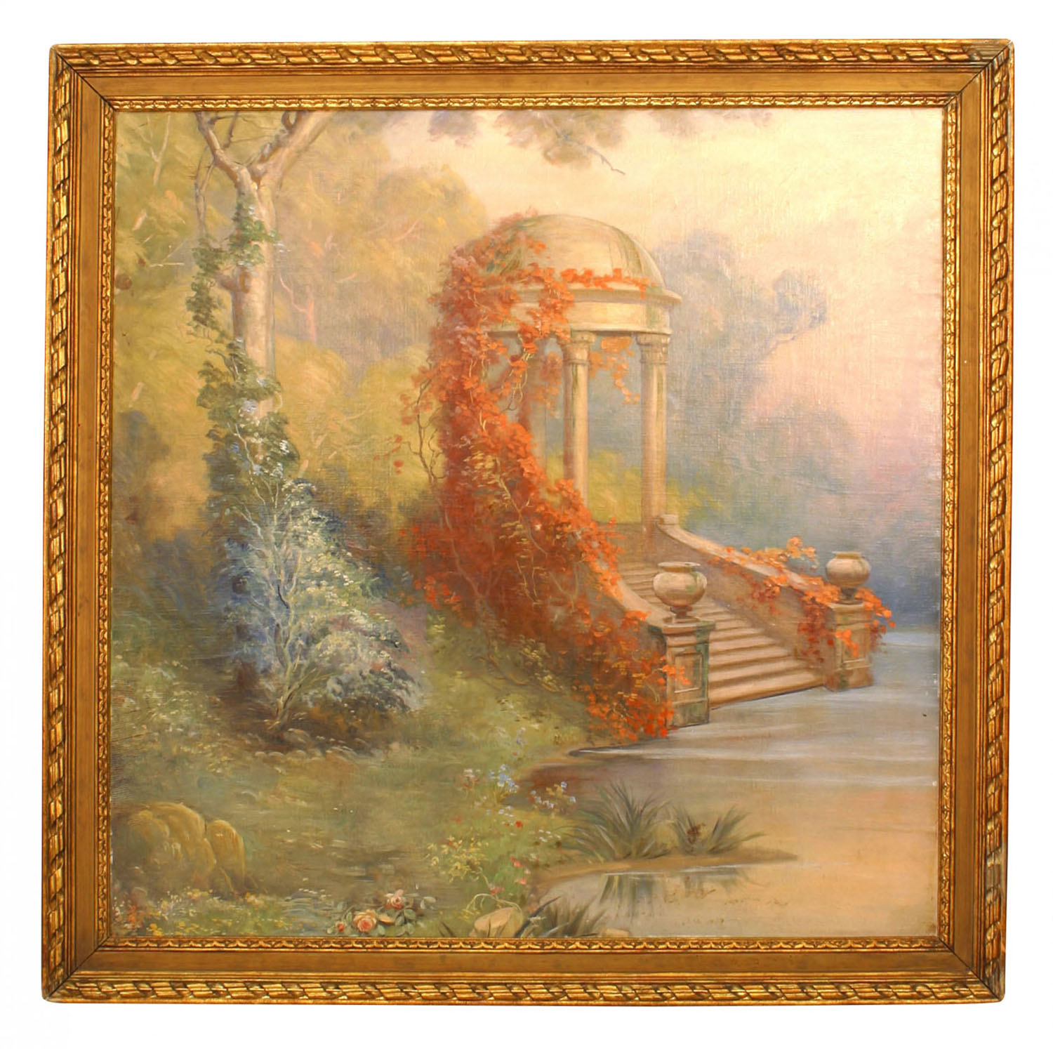 Italian neo classic landscape of gazebo garden